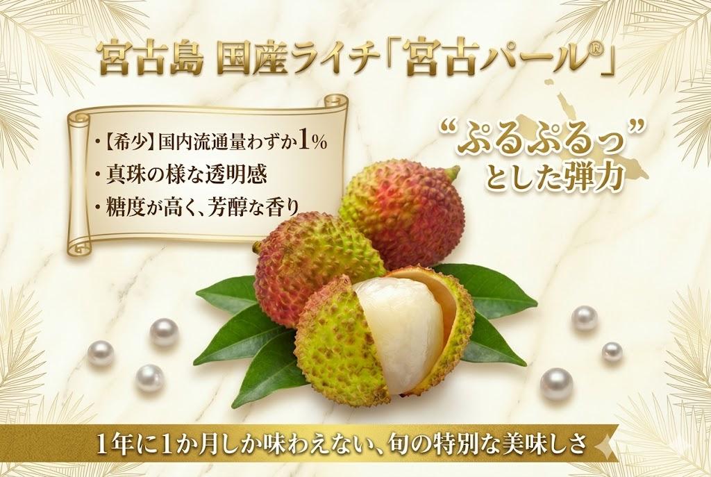 宮古島　国産ライチ 「宮古パール®」（9粒）(PF01)