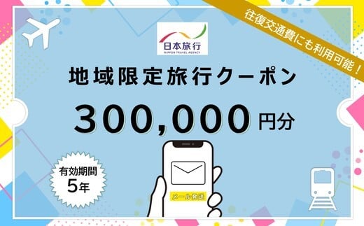 JT016　沖縄県宮古島市　日本旅行　地域限定旅行クーポン300,000円分（Ｅメール発行）｜トラベルクーポン 納税チケット 旅行 宿泊券 ホテル 観光 旅行 旅行券 交通費 体験 宿泊 夏休み 冬休み 家族旅行 ひとり旅 カップル 夫婦 親子 沖縄旅行