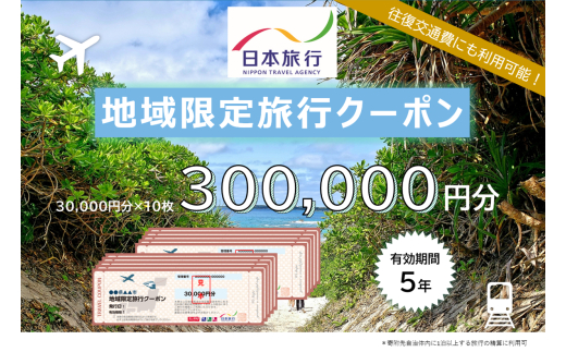 JT006　沖縄県宮古島市　日本旅行　地域限定旅行クーポン300,000円分