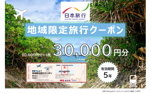 JT002　沖縄県宮古島市　日本旅行　地域限定旅行クーポン30,000円分