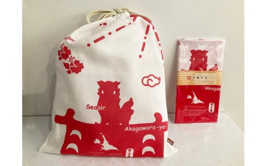 てぬぐい＋巾着セット【シーサー】（HF007）