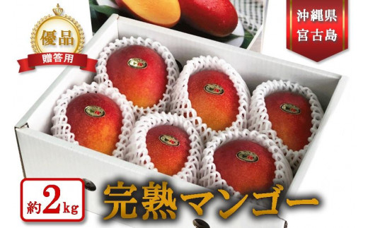 【宮古島産マンゴー】ご贈答用 2kg（4-6玉）マンゴーファーム宮古島（FQ010）