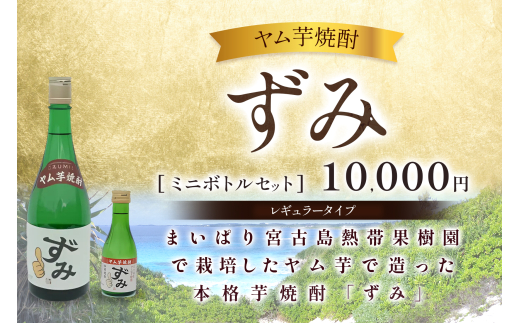 ヤム芋焼酎ずみ　レギュラータイプ、ミニボトルセット