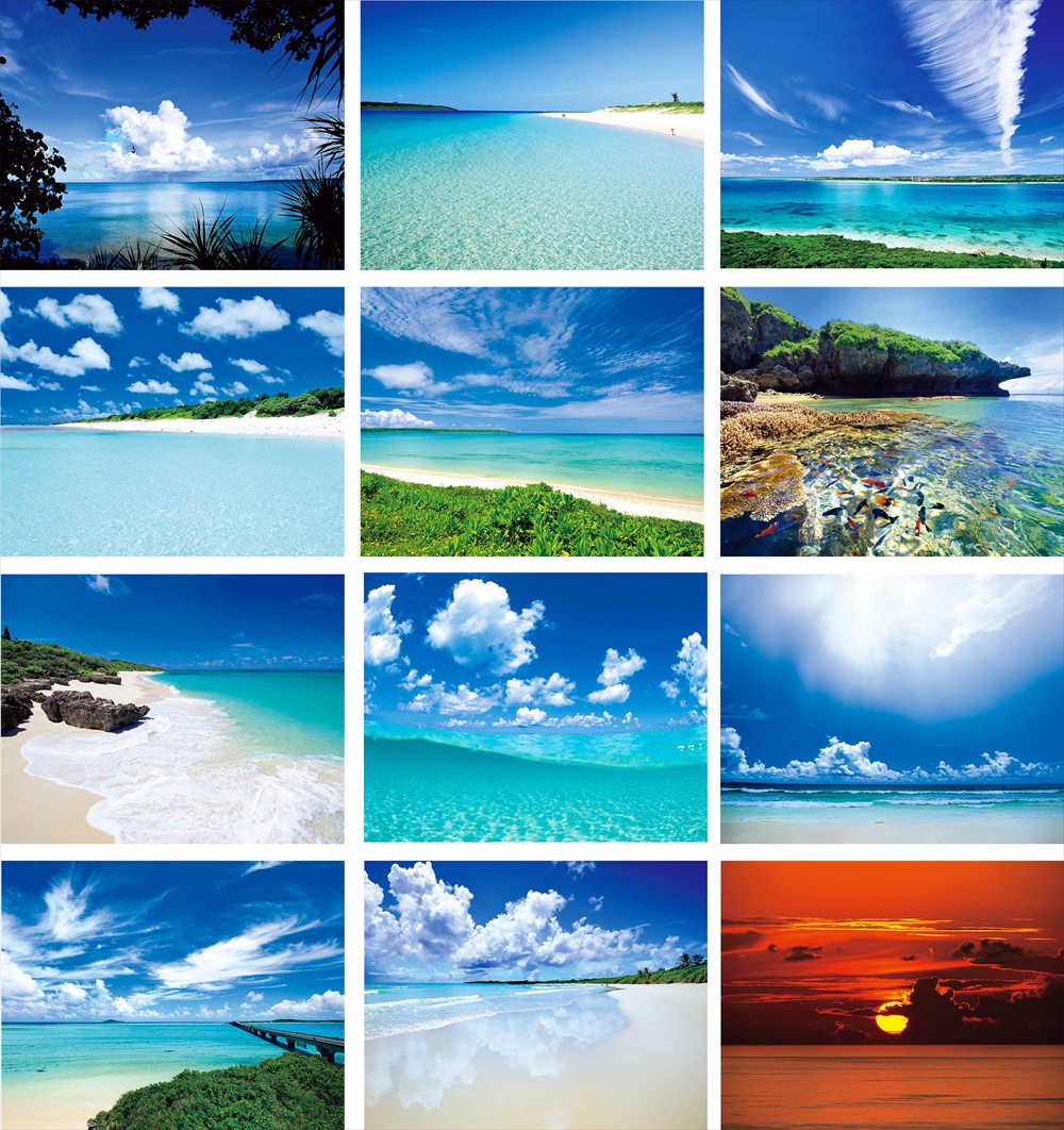 沖縄県宮古島 A2 壁掛けカレンダー 2026｜美ら島宮古【写真家 上西重行】