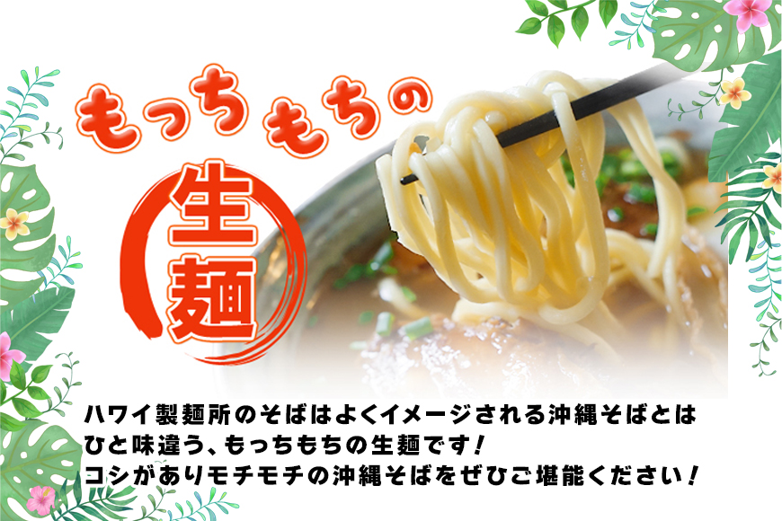 F108　2ヶ月に1回お届け！本場宮古そば（3人前）もっちもち生麺が自慢の『ハワイ製麺所』《定期便全6回》