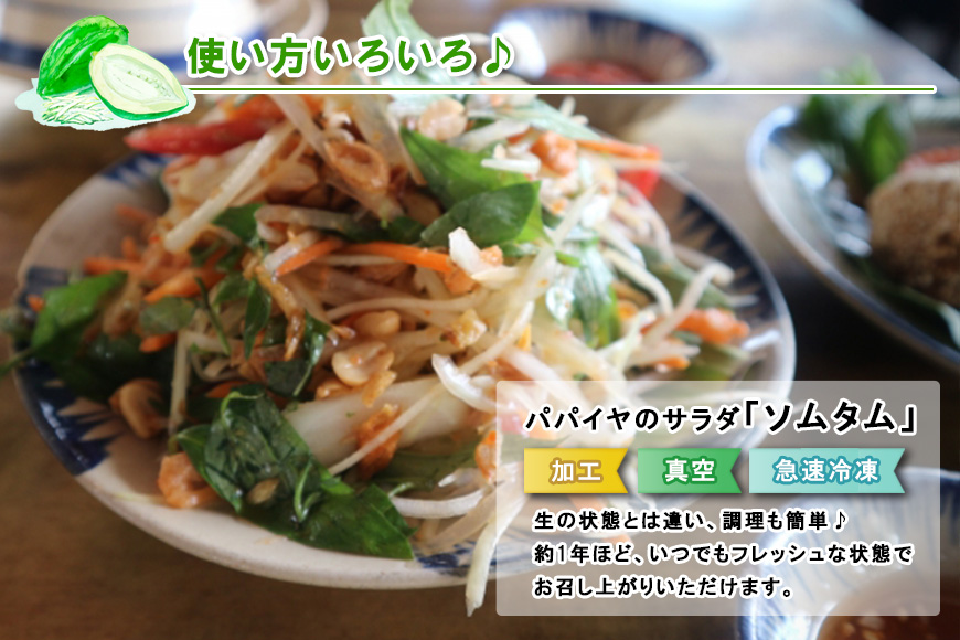 JJ013　宮古島産パパイヤしりしり（300g×3パック）