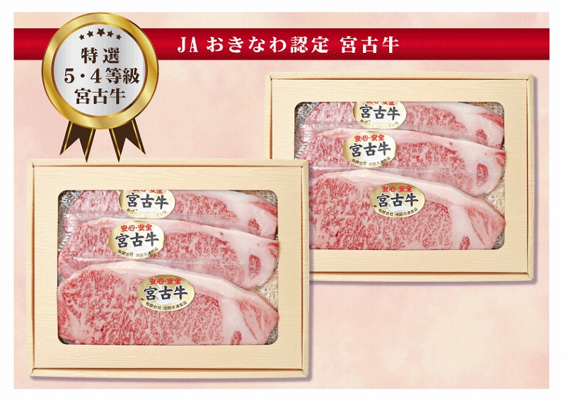 JA認定宮古牛　特選5等級・4等級 サーロインステーキ（200g×6枚）