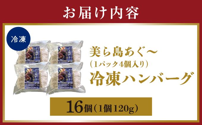 《あぐ～豚の旨みを凝縮》ハンバーグ 120g × 16個（1920g）冷凍【美ら島あぐ～】|沖縄県 南城市 沖縄従来アグーと良質な白豚をかけあわせた 豚肉のハンバーグ 1.92kg 送料無料