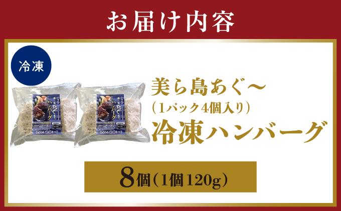 《あぐ～豚の旨みを凝縮》ハンバーグ 120g × 8個（960g）冷凍【美ら島あぐ～】   I  アグー豚 あぐー豚 あぐ～豚 豚肉 ぶた肉 ブランド豚 沖縄豚  120g 960g 8個   沖縄県 南城市 ふるさと納税 那覇ミート
