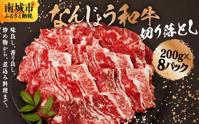 《使い勝手抜群!!》 和牛切り落とし 200g×8パック なんじょう和牛 合計400g |黒毛和牛 和牛 切り落とし モモ ウデ バラ 沖縄県 南城市 牛肉【TM0304】