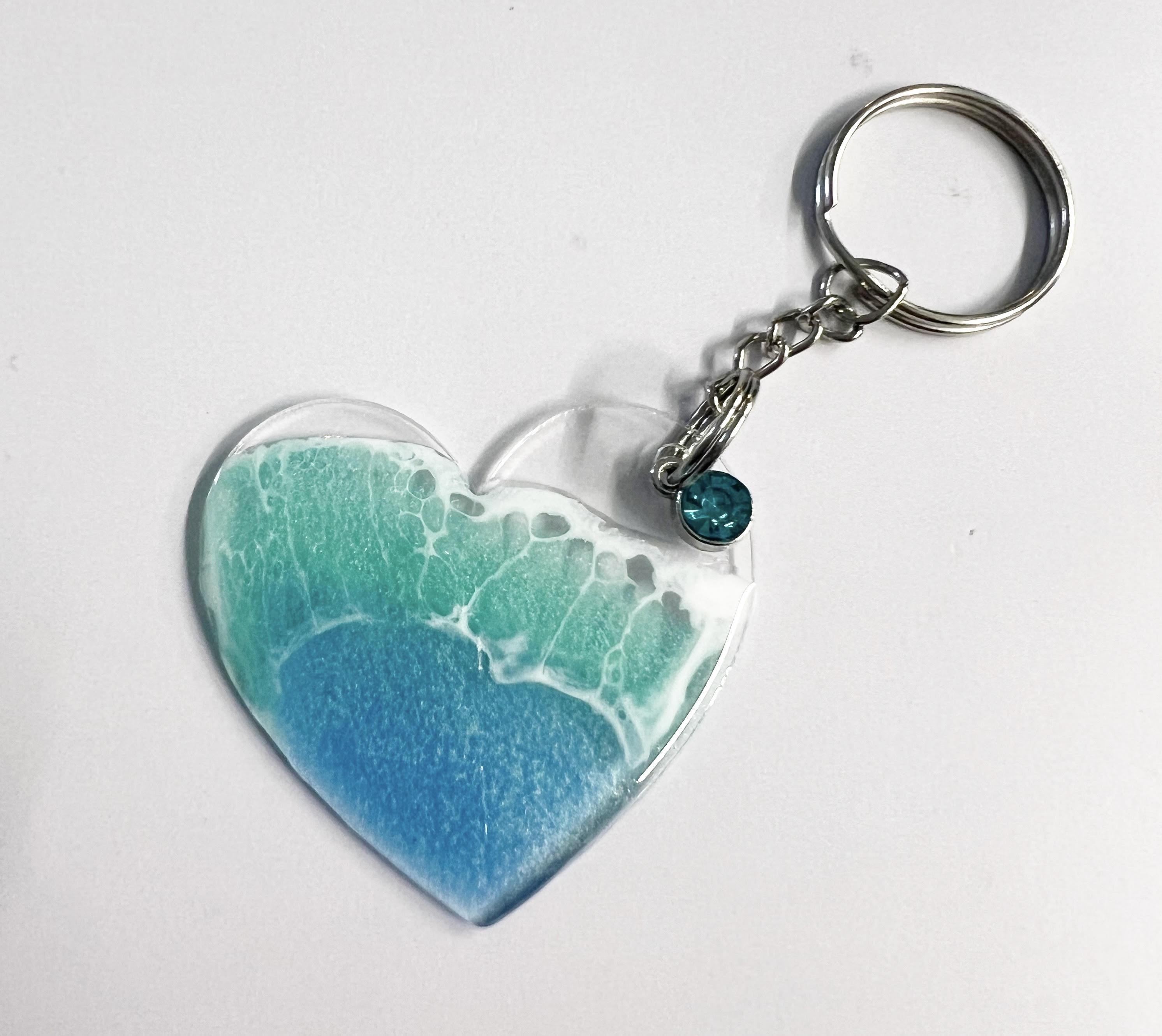 波アートキーホルダー   I  キーホルダー  海 モチーフ 雑貨 インテリア  ギフト  沖縄県 南城市