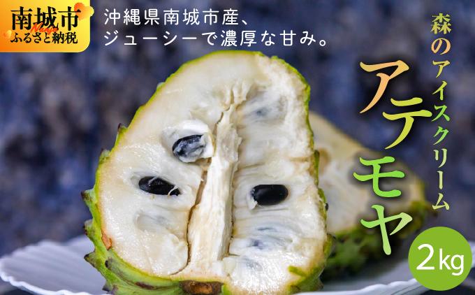 ＜先行受付＞【数量限定】南城市で育った森のアイスクリーム：アテモヤ（２kg箱詰め）