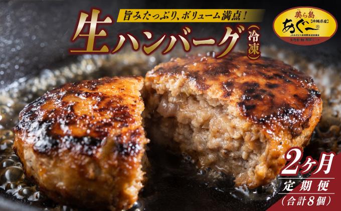 【2ヶ月定期便】【美ら島あぐ～】冷凍ハンバーグ   I  アグー豚 あぐー豚 あぐ～豚 豚肉 ぶた肉 ブランド豚  冷凍 ハンバーグ 定期便 冷凍食品  沖縄県 南城市