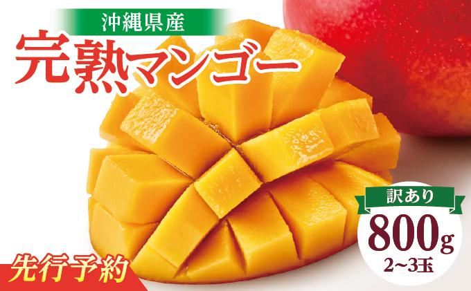 【2026年発送】＜訳あり・ご家庭用＞完熟アップルマンゴー約800g（白箱）2玉～3玉