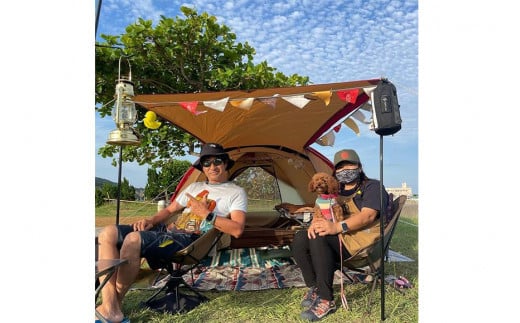 チケット 「キャンプご招待」＋「カヤック or SUP体験」 NEOSアウトドアパーク南城  ( 沖縄県南城市・1名様 )