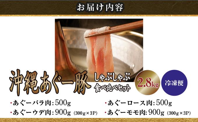 沖縄あぐー豚 しゃぶしゃぶ食べ比べまんぷくセット（2.8kg）
