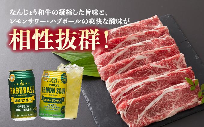なんじょう和牛（切り落とし）＆レモンサワー・ハブボール BG103   I  なんじょう和牛 切り落とし 和牛 和牛セット 酒セット レモンサワー ハブボール お肉お酒セット ギフト   沖縄県 南城市 ふるさと納税 南城市地域物産館