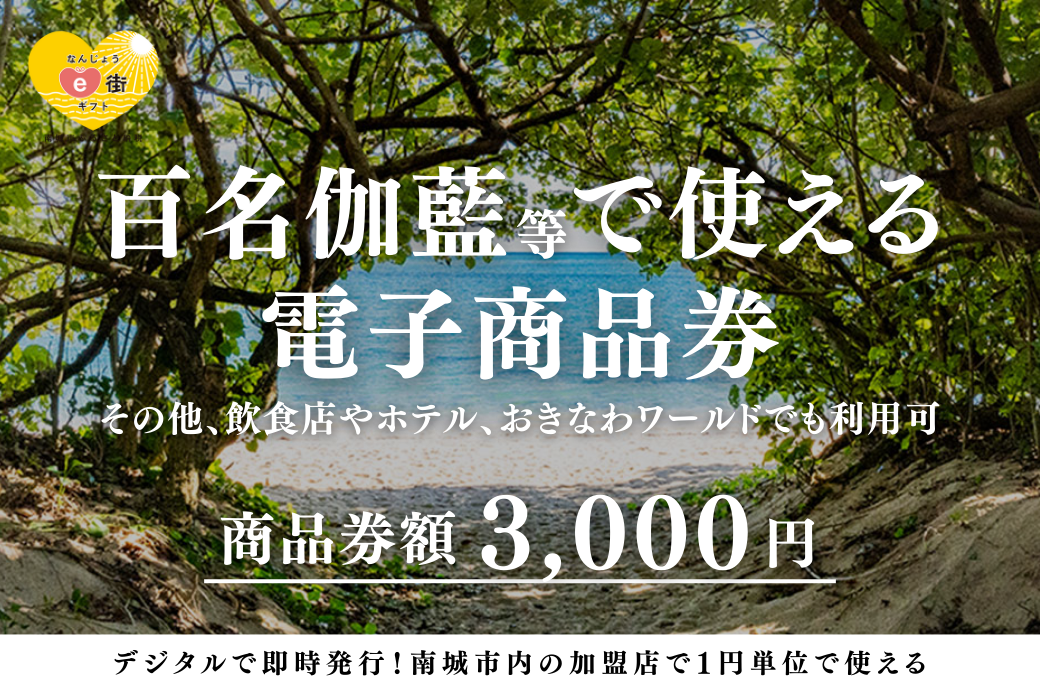 [JALの旅先納税]電子商品券「なんじょうe街ギフト」3,000円分