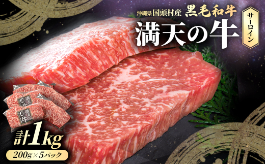 やんばるの自然が育んだ「黒毛和牛 経産牛」サーロイン 合計1kg(200g×5パック)【配送不可地域：離島】【1716774】