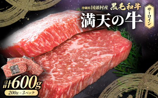 やんばるの自然が育んだ「黒毛和牛 経産牛」サーロイン 合計600g(200g×3パック)【配送不可地域：離島】【1716773】
