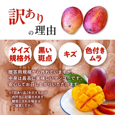 【2026年7月から順次発送・訳あり】燦々マンゴー1.5kg(3〜6玉)【配送不可地域：離島】【1619685】