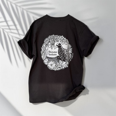 やんばるの自然を纏う オリジナルデザインTシャツ(ブラック/XLサイズ)【1732934】