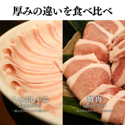 【毎月定期便】くんじゃん豚 食べ比べセット 焼肉・しゃぶしゃぶ 計9.6kg全3回【配送不可地域：離島】【4067327】