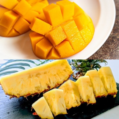 【発送月固定定期便】沖縄2大フルーツセット アップルマンゴー&パイナップル全2回【配送不可地域：離島】【4078648】