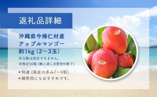 【限定50箱】比嘉さん家の千なりマンゴー(特選・1kg)【2026年6月下旬～7月頃に発送】