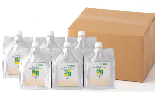 【葉肉なし】有機アロエベラ・ドリンク  パウチタイプ６個セット