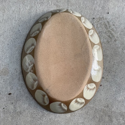 ヤチムン　オーバル皿花紋　2枚セット　エドメ陶房【1375092】