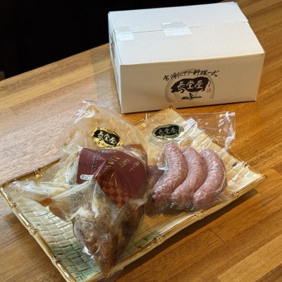 【今帰仁アグー専門店 長堂屋】自家製すね肉のすね肉のコンフィ&こだわりソーセージ【配送不可地域：離島】【1732259】