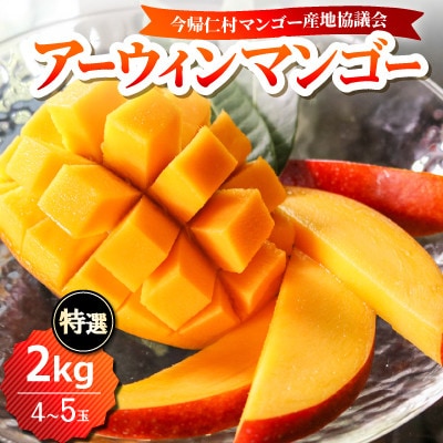 【2026年6月下旬から順次発送】今帰仁産の特選アップルマンゴー2kg(4〜5玉)【配送不可地域：離島】【4014733】