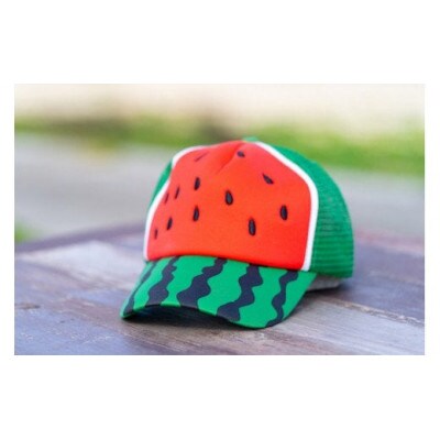 グイグイきてるSNS映え間違いなし!スイカキャップ&ポストカード【1340671】