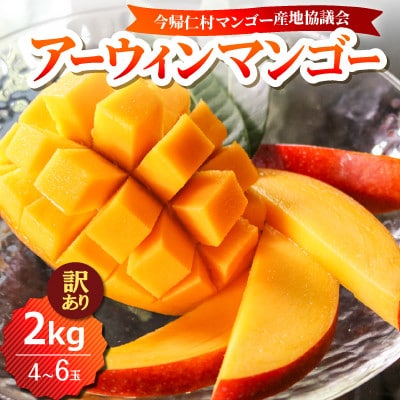 【2026年6月下旬から順次発送・訳あり】今帰仁産のアップルマンゴー2kg(4〜6玉)【配送不可地域：離島】【4014743】