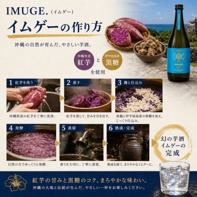 【今帰仁酒造・琉球泡盛】幻の芋酒イムゲー25度 720ml×2本セット【1356724】