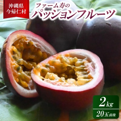 【2026年6月上旬から順次発送】初夏に味わう ファーム寿のパッションフルーツ2kg(20玉前後)【1702341】