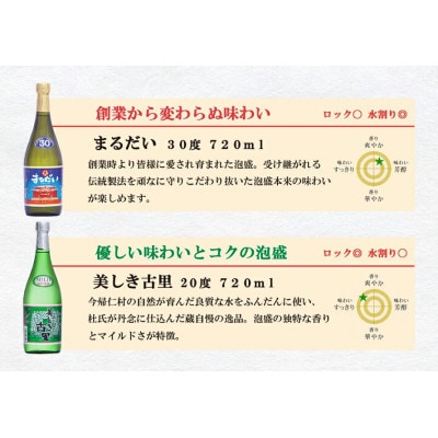 琉球泡盛 今帰仁の銘酒 飲み比べ6本セット【1628499】