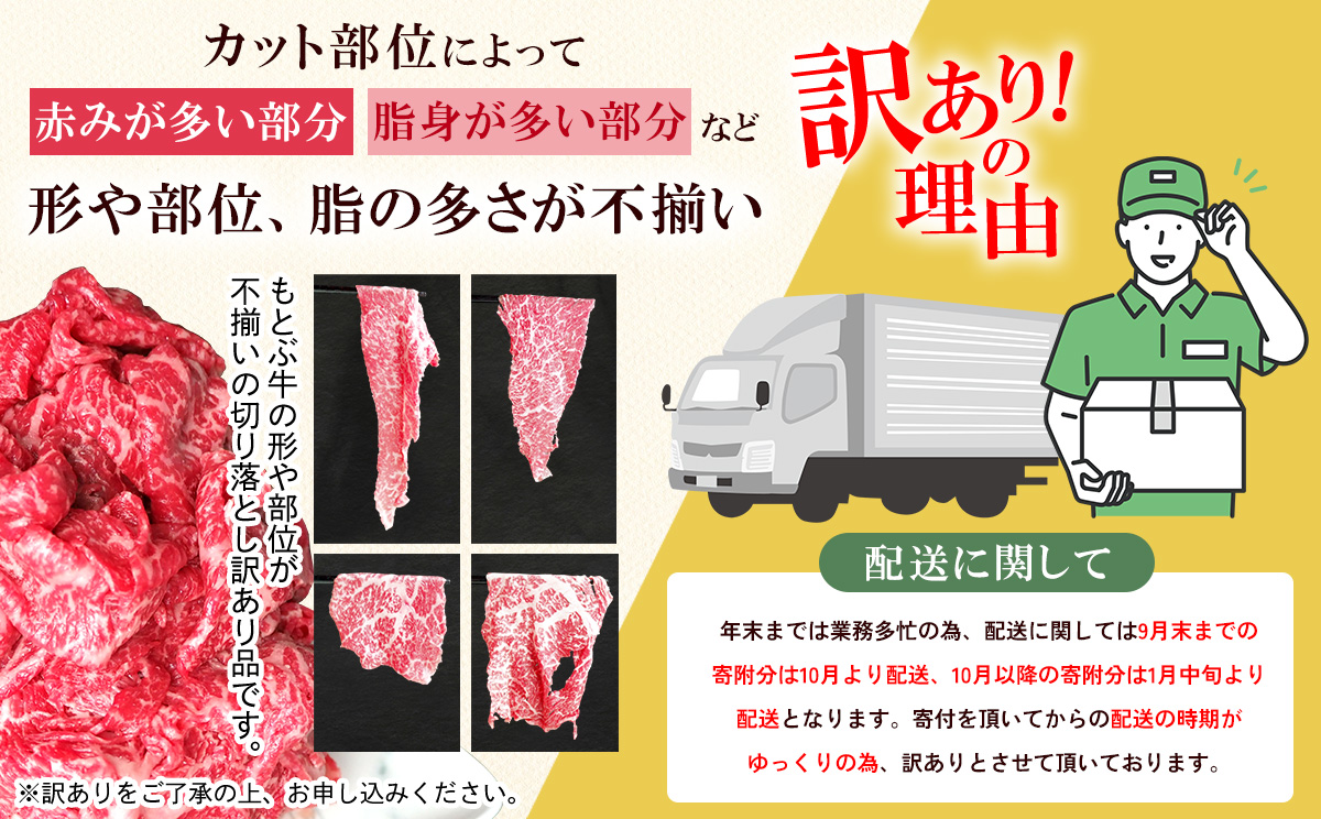 もとぶ牧場　訳あり　もとぶ牛切り落とし　2kg（500g×4P） ブランド 和牛 切落し 煮込み すき焼き オススメ おすすめ 人気 沖縄 カレー 県産和牛 黒毛和牛 牛肉 牛 小分け 便利 わけあり ワケアリ グルメ 2000ｇ