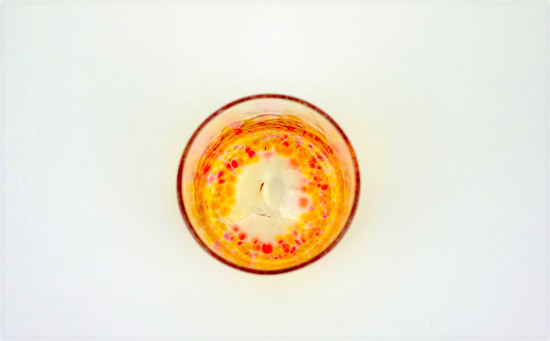 【うみのおと】ヒビロックグラス（アセロラレッド）2個