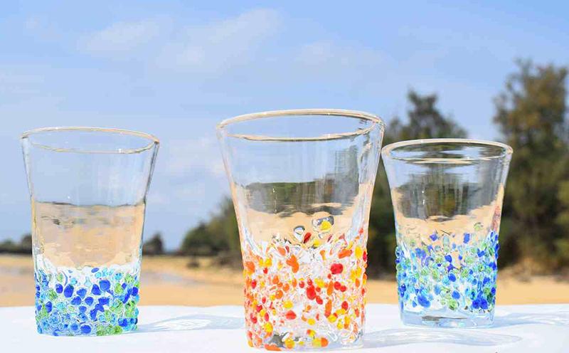琉球ガラス＞ つぶつぶ ビアグラス 2種×各1個 セット|JALふるさと納税|JALのマイルがたまるふるさと納税サイト