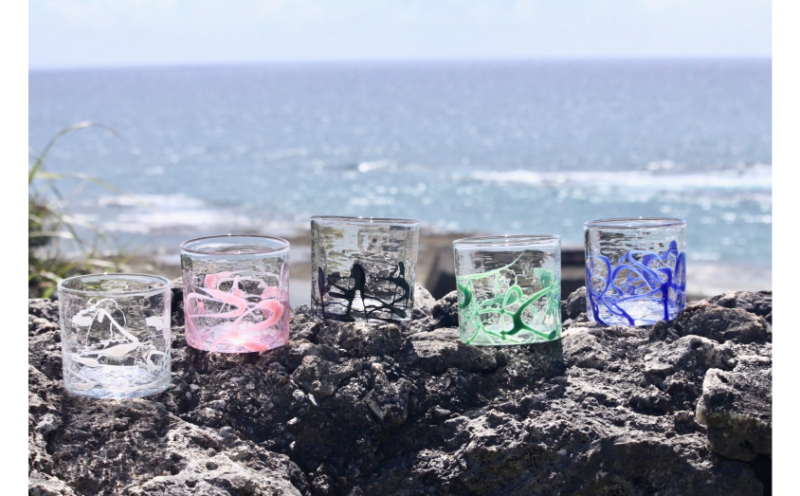 【RYUKYU GLASS WORKS 海風】ポロロカロック（ブラック）