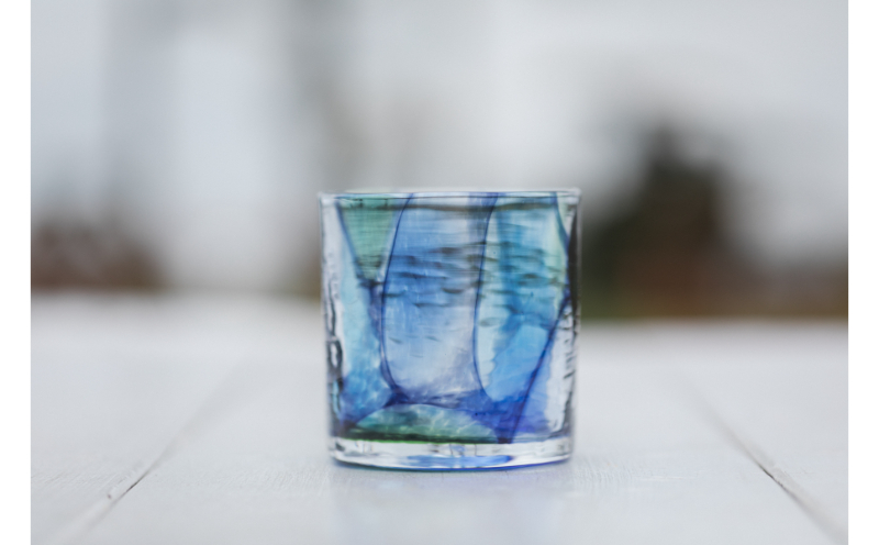 【RYUKYU GLASS WORKS 海風】ステンドロック（BLUE）