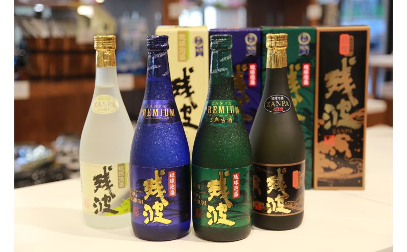 【比嘉酒造】泡盛残波飲み比べセットC＜720ml×4本＞