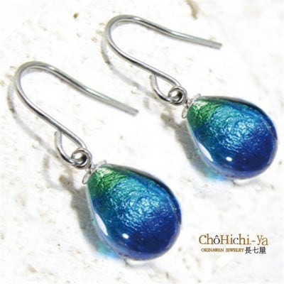 長七屋のケラマブルーピアス　KP-3　証明書付き【1725059】