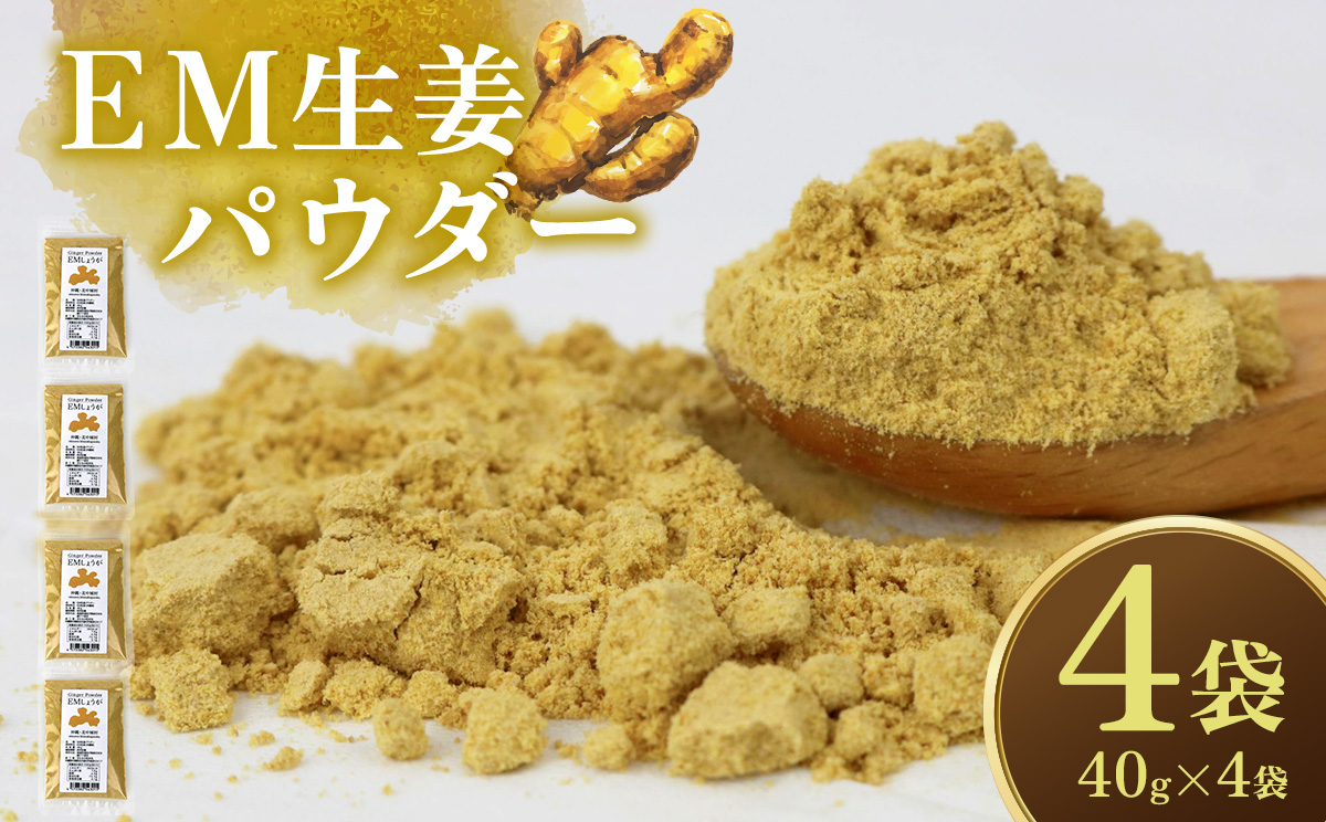 【きたなか荘】しょうがパウダー 40g×4袋 しょうが パウダー ジンジャー しょうが湯 生姜 粉末 調味料 弁当 家庭料理 温かい飲み物 簡単 料理 手軽 お取り寄せ 調味料 安心 安全 おきなわ 沖縄 北中城村