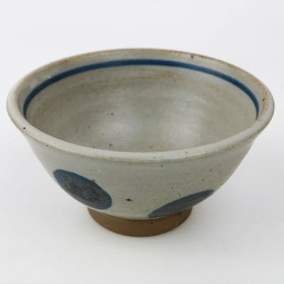伝統のやちむん　丸紋 3.5寸マカイ ペア　【仁陶器工房】【1724474】