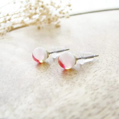 長七屋の月桃ピアス【GeP-1】証明書付【1712064】