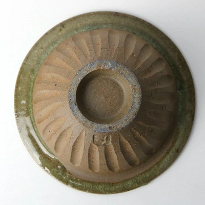 伝統のやちむん　灰釉しのぎ小鉢　ペア【仁陶器工房】【1724472】