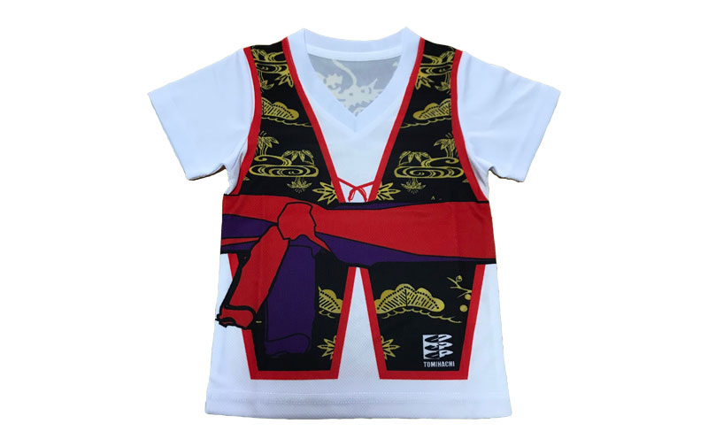 沖縄を愛する人の必須アイテム！子供用エイサー柄Tシャツ「ハッピ柄」